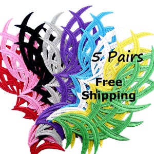 Wings Venice Lace Appliques, 5 Pairs, 8.5" x 3.5"