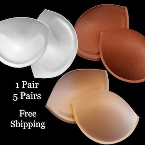 1-5 Pairs of Balconette Sew-In Push-Up Bra Cups - FREE SHIPPING