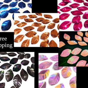 200 Pieces of 2&quot; (50 mm) Leaf Paillette Sequins - FREE SHIPPING