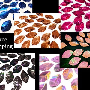 200 Pieces of 2" (50 mm) Leaf Paillette Sequins - FREE SHIPPING