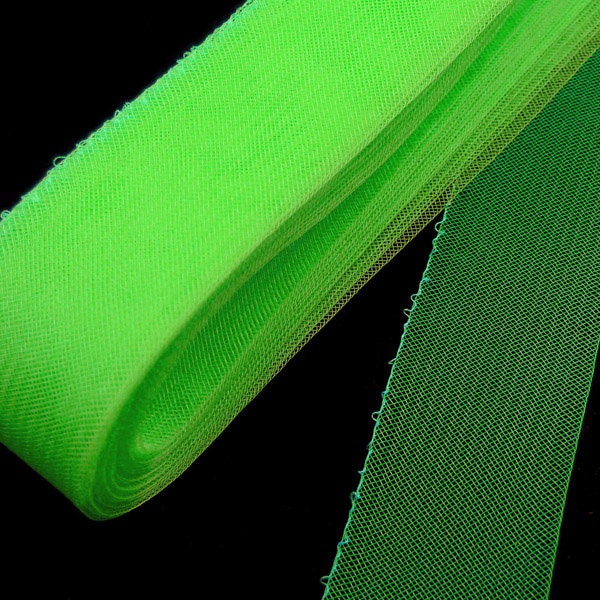 25 Yards Roll  3" Neon Green Threaded Horsehair Braid Trim - FREE SHIPPING