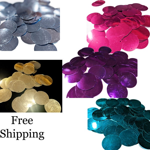30mm Round Paillette Sequins - FREE SHIPPING