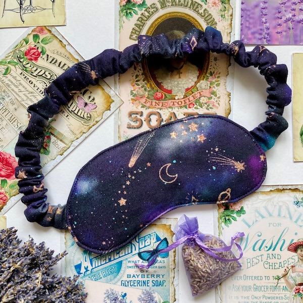 Shooting Stars Galaxy Silk Sleep Mask