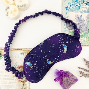 Celestial Moons Silk Lined Sleep Mask - blindfold