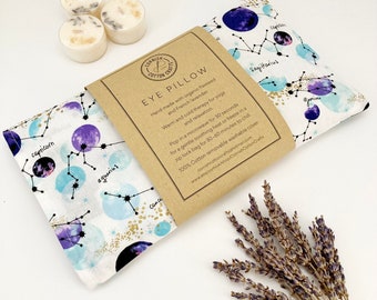 Weighted Eye Pillow - Organic flaxseed and lavender- aromatherapy- Astrology star signs  Print