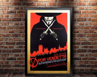 V Vendetta Poster Etsy