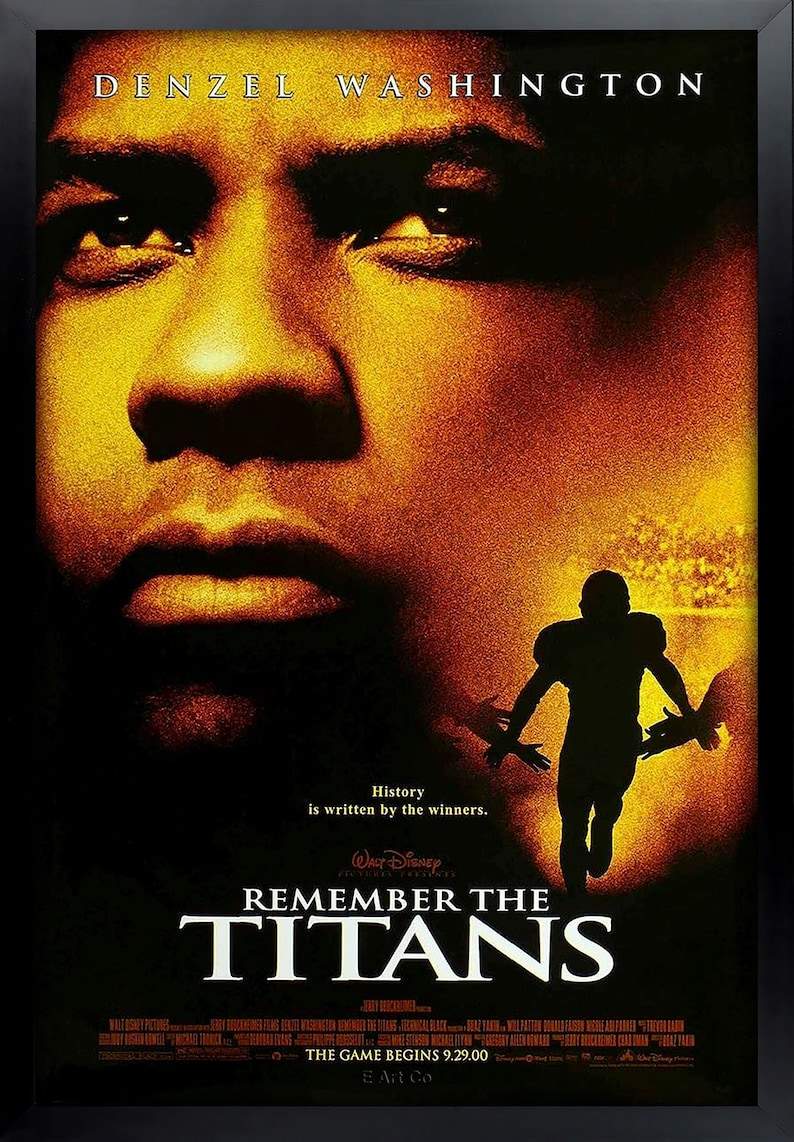 Remember the Titans Movie Poster Framed and Ready to Hang. Etsy