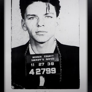 Frank Sinatra Mug Shot Poster Framed and Ready to Hang. image 2