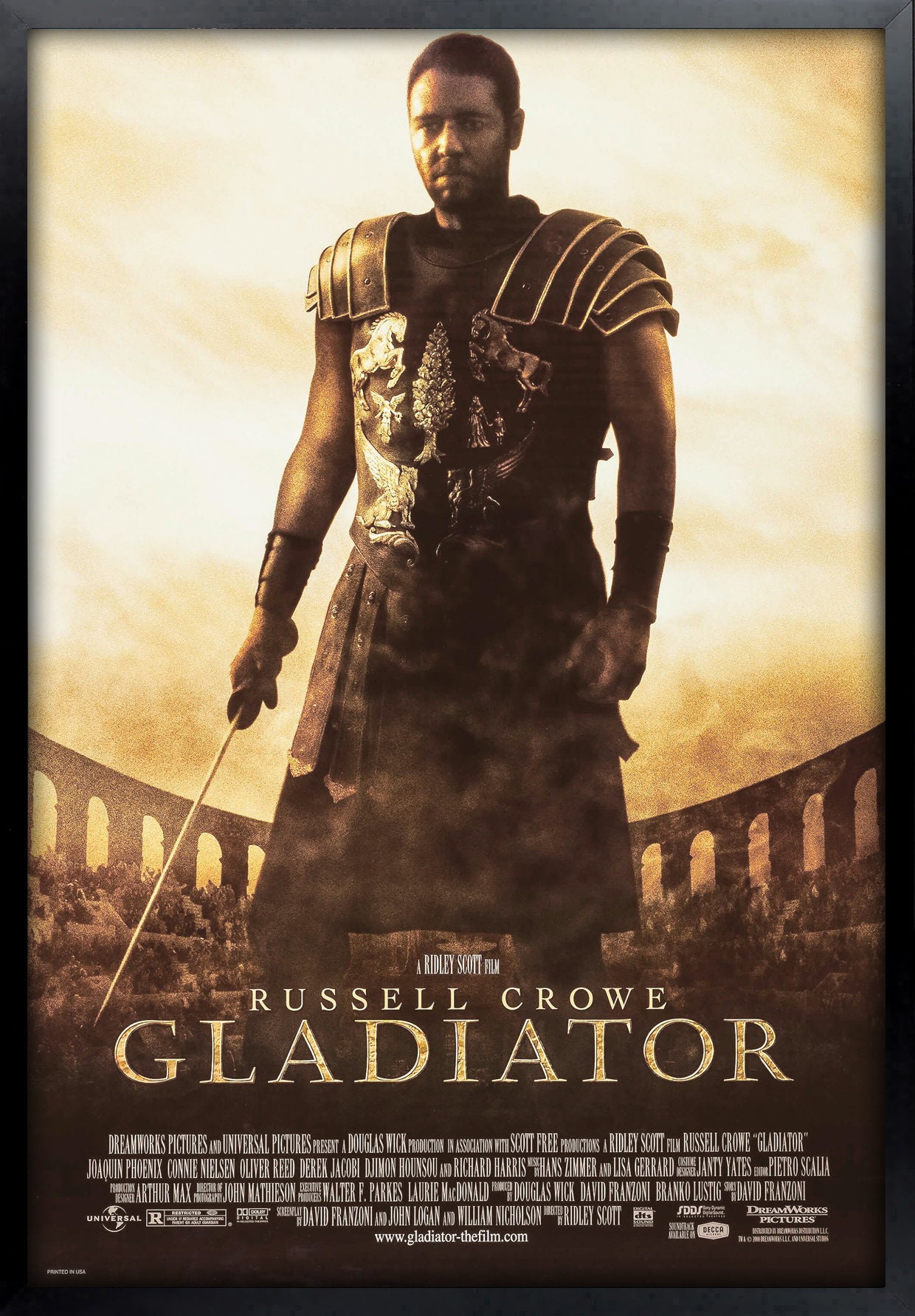 Gladiator Movie Poster Framed and Ready to Hang. - Etsy Denmark