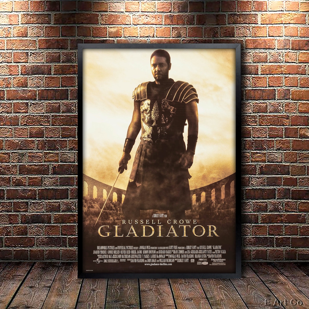 Gladiator Movie Poster Framed and Ready to Hang. Etsy