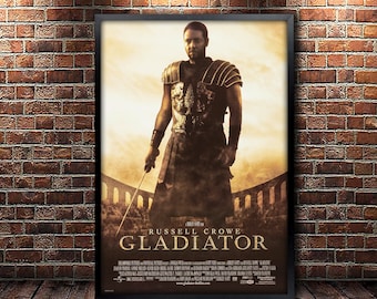 Gladiator Movie Poster Framed and Ready to Hang.