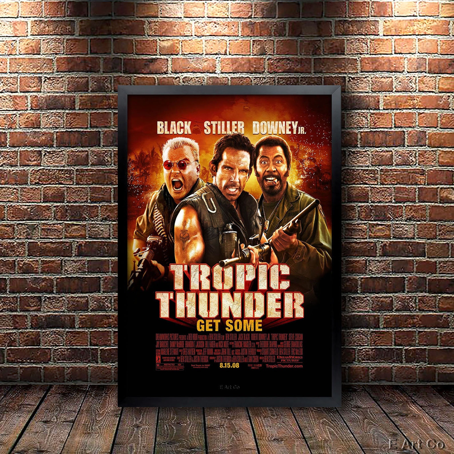 Tropic Thunder Movie Poster Framed and Ready to Hang. Etsy