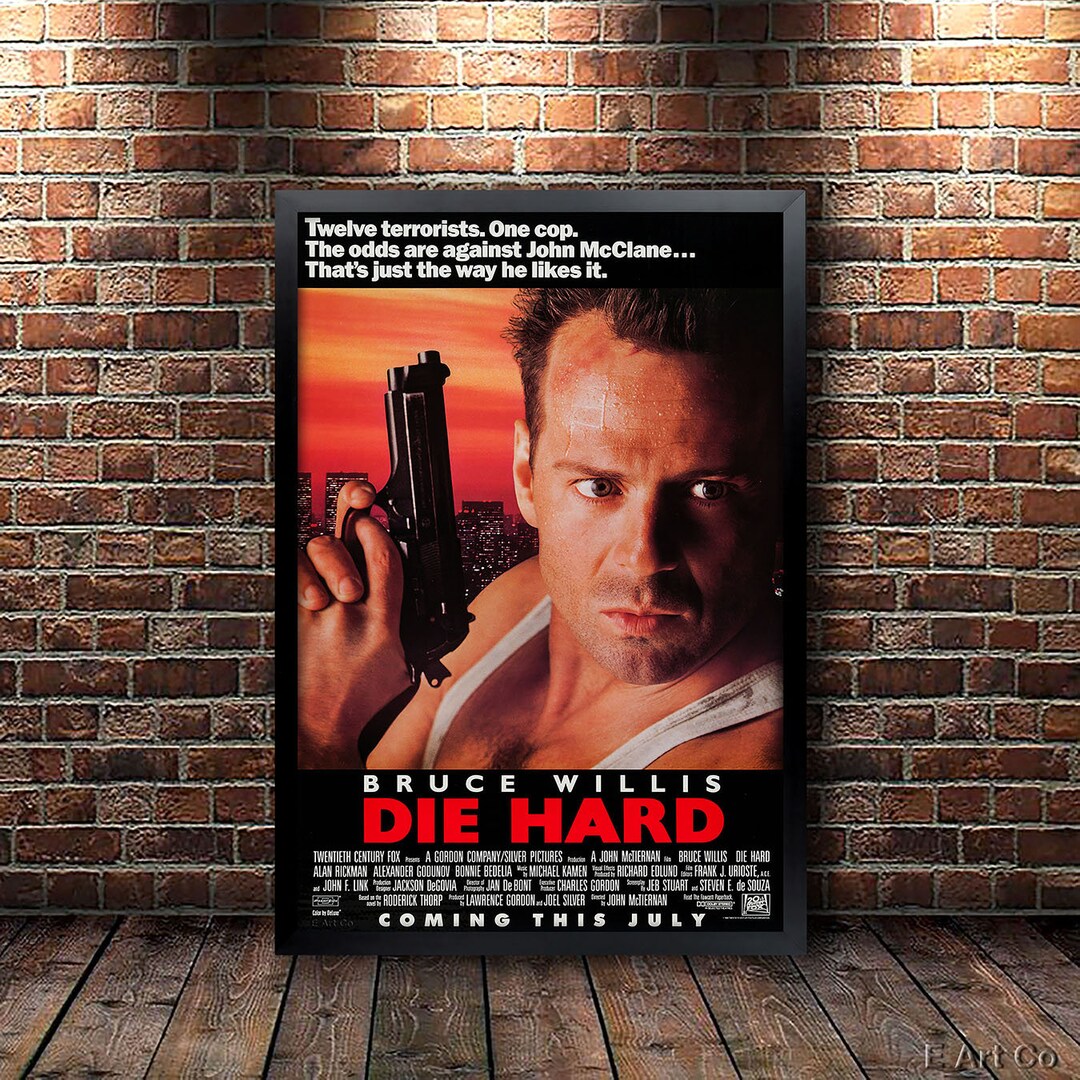 Die Hard Movie Poster Framed and Ready to Hang. Etsy Canada