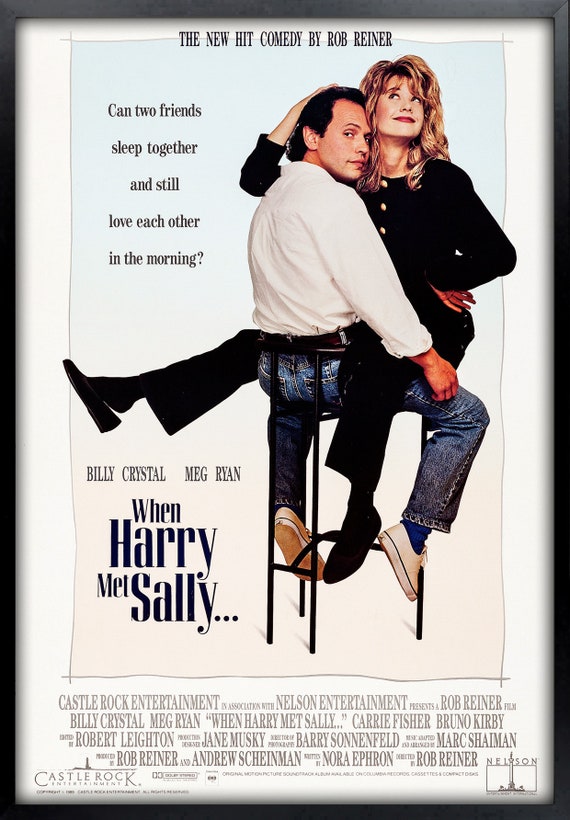 When Harry Met Sally Movie Poster Framed and Ready to Hang. - Etsy