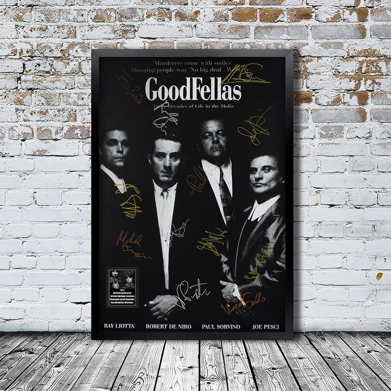 Goodfellas Signed Movie Poster Framed and Ready to Hang Etsy
