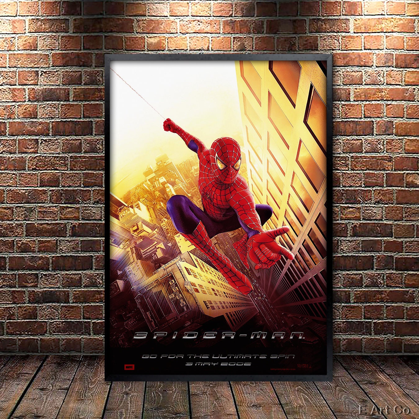 Spider-man 2002 Movie Poster Framed and Ready to Hang. -  Denmark