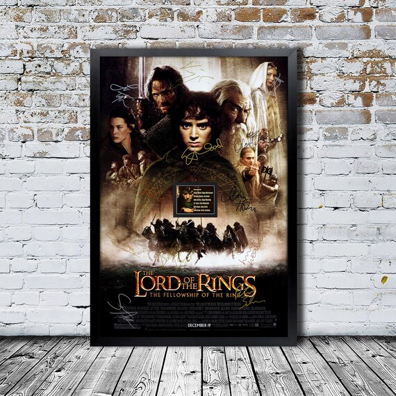 Lord Of The Rings The Fellowship Of The Ring Mini Poster Limited Signature  Edition Custom Frame