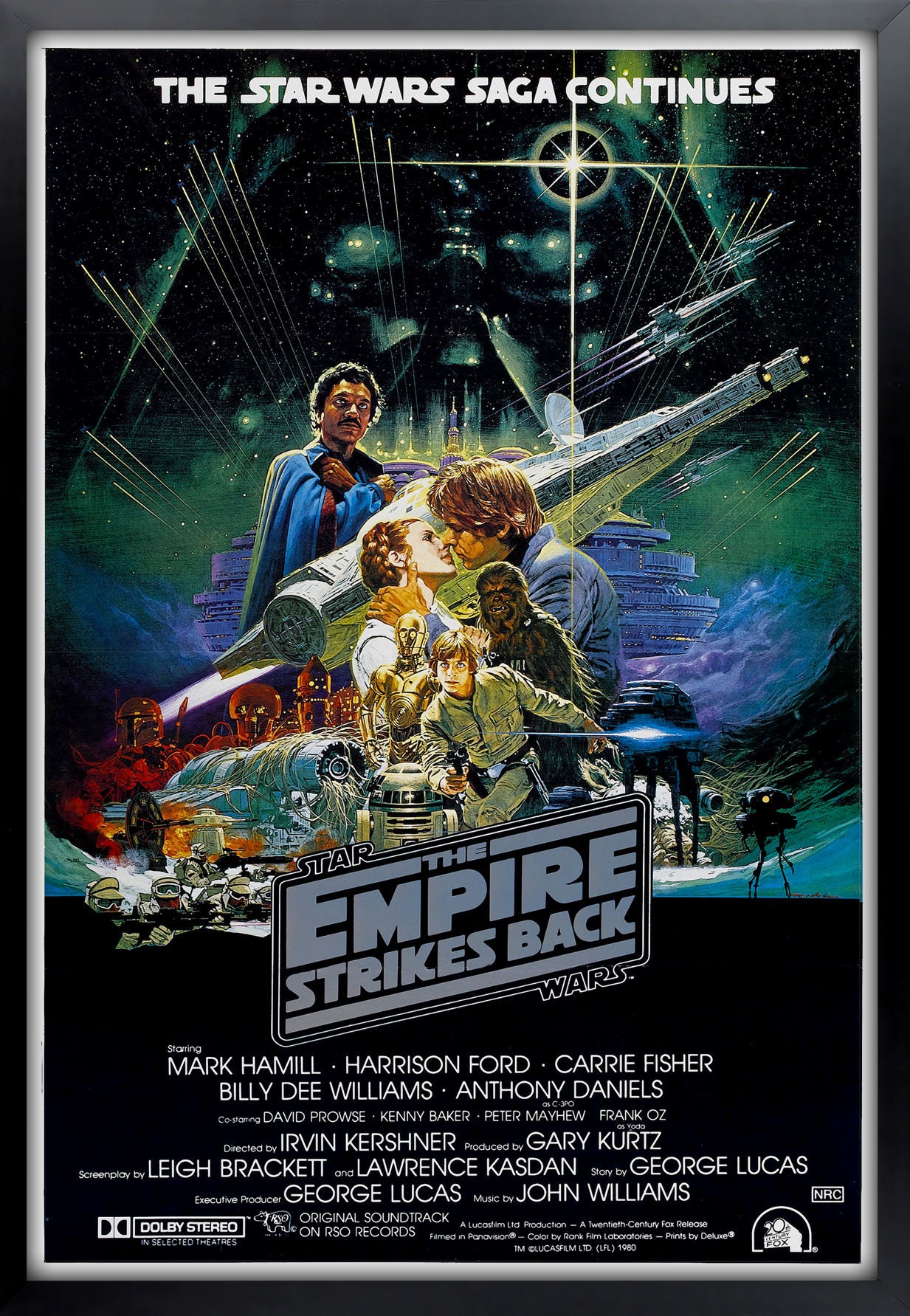 The Empire Strikes Back Poster Framed and Ready to Hang. - Etsy