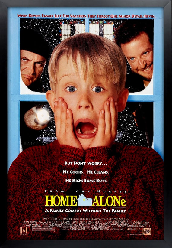 home alone movie cover Home Alone Movie Poster Framed and Ready to Hang. - Etsy.de