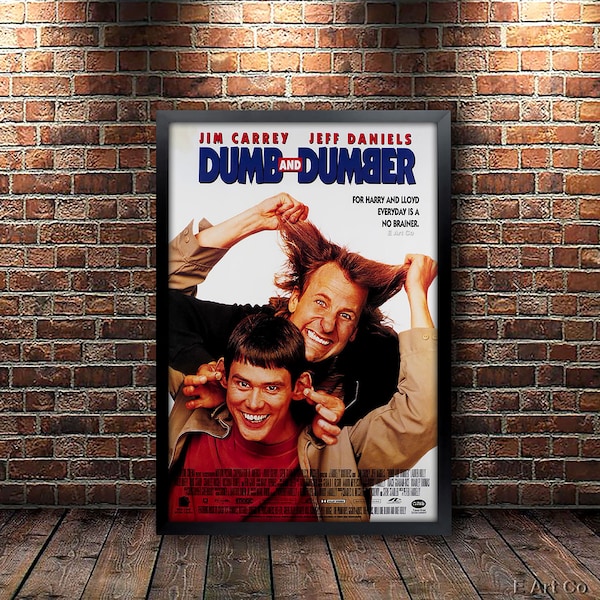 Dumb and Dumber Movie Poster Framed and Ready to Hang.