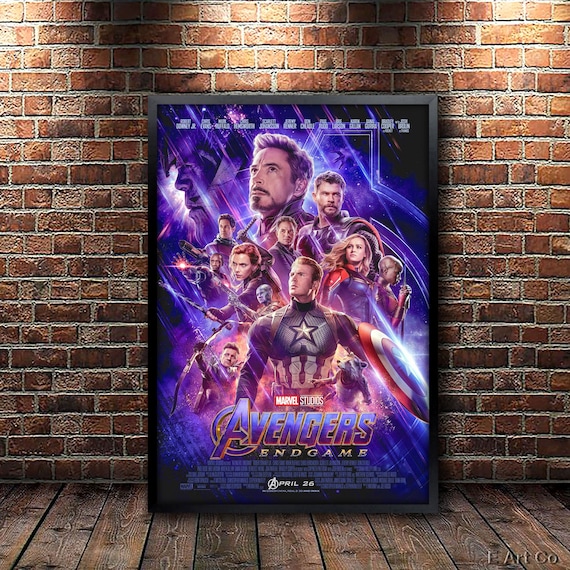 Avengers: Endgame Movie Poster Framed and Ready to Hang. 