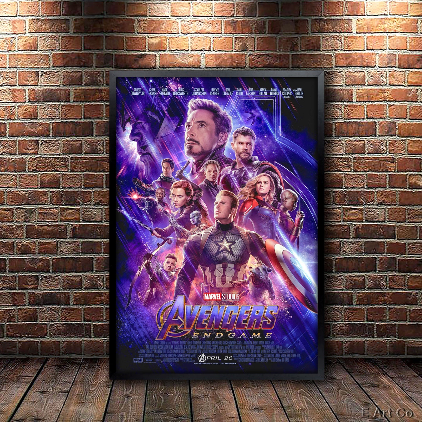 Pôsteres do Filme Avengers End Game 21 Artes em MDF 3mm 28X40cm