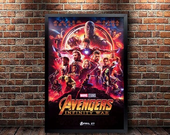 Avengers: Infinity War Movie Poster Framed and Ready to Hang.