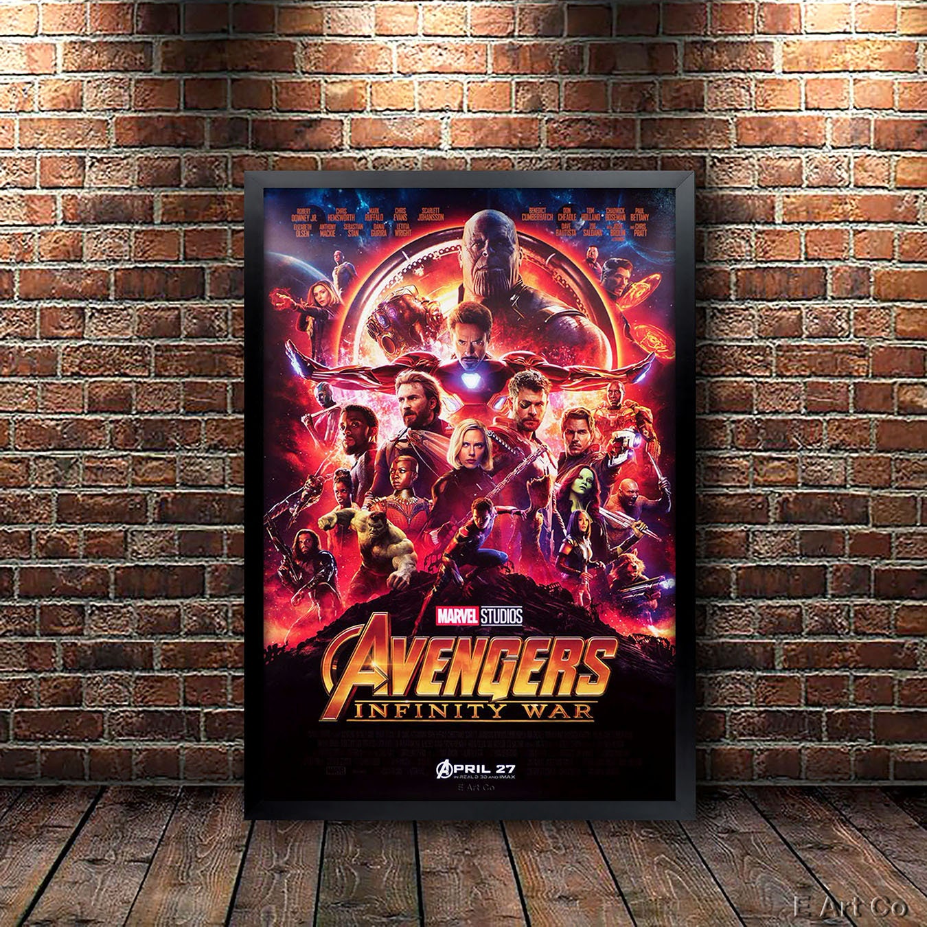 Avengers: Endgame Movie Poster Framed and Ready to Hang. 