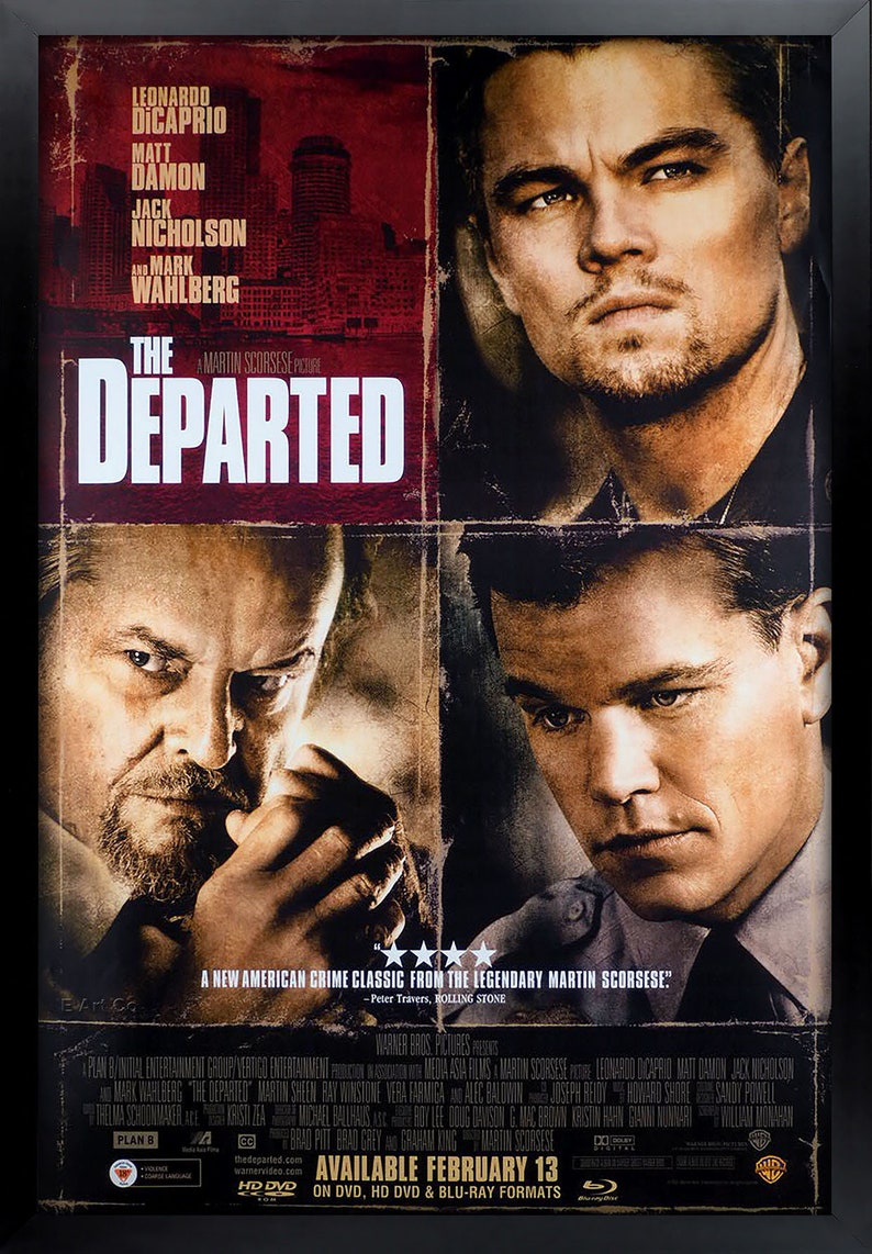 The Departed Movie Poster Framed and Ready to Hang Etsy The Departed Movie Poster Framed and Ready to Hang Etsy