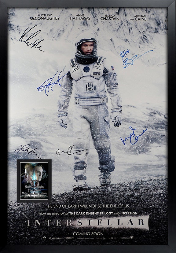 Discover Interstellar Signed   Movie Poster  and Ready to Hang, Collectible Memorabilia