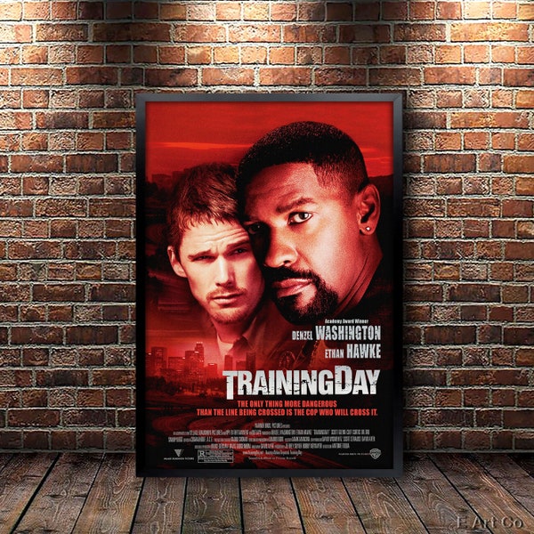 Training day Movie Poster Framed and Ready to Hang.