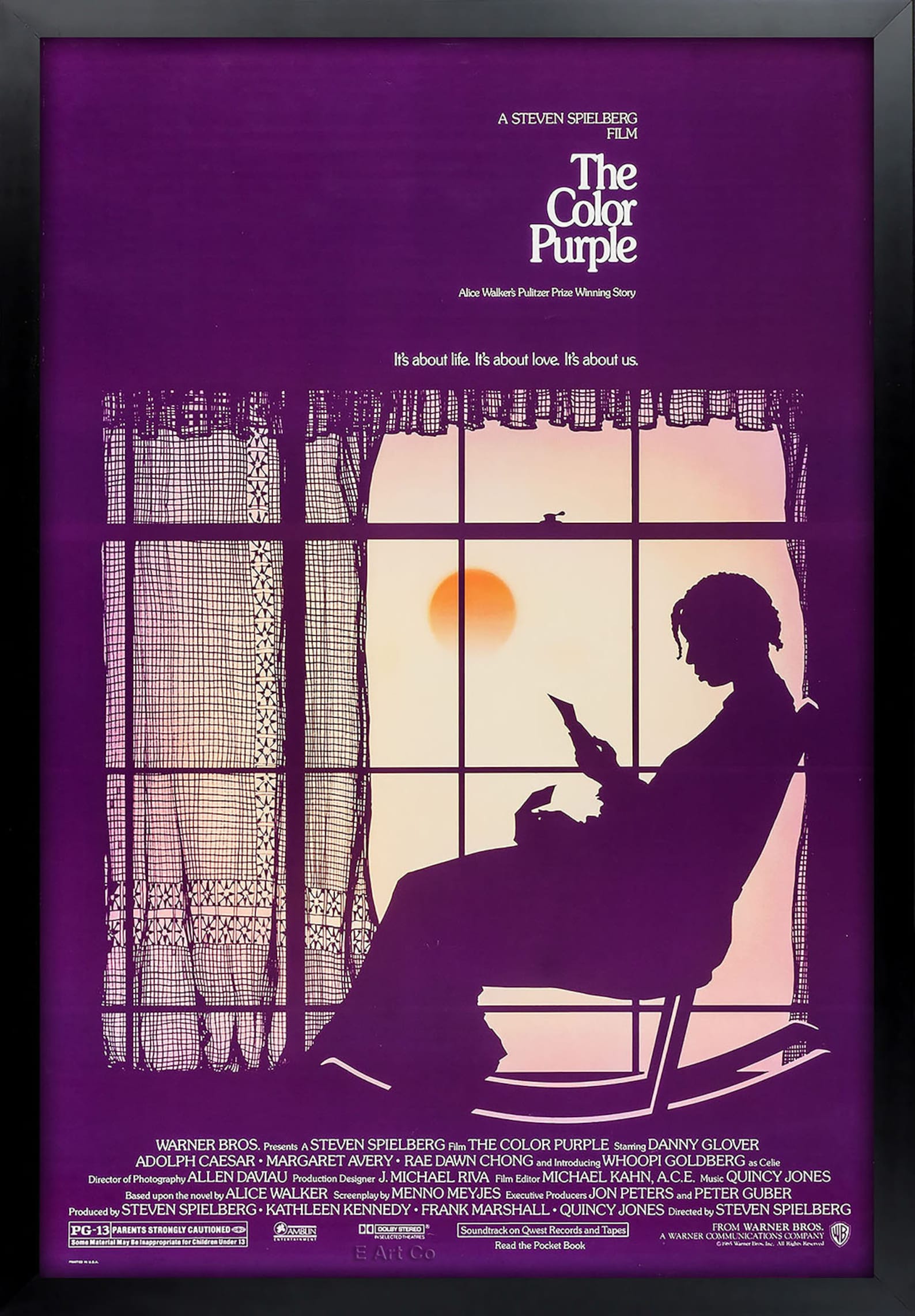 The Color Purple Full Size Movie Poster Framed and Ready to Etsy