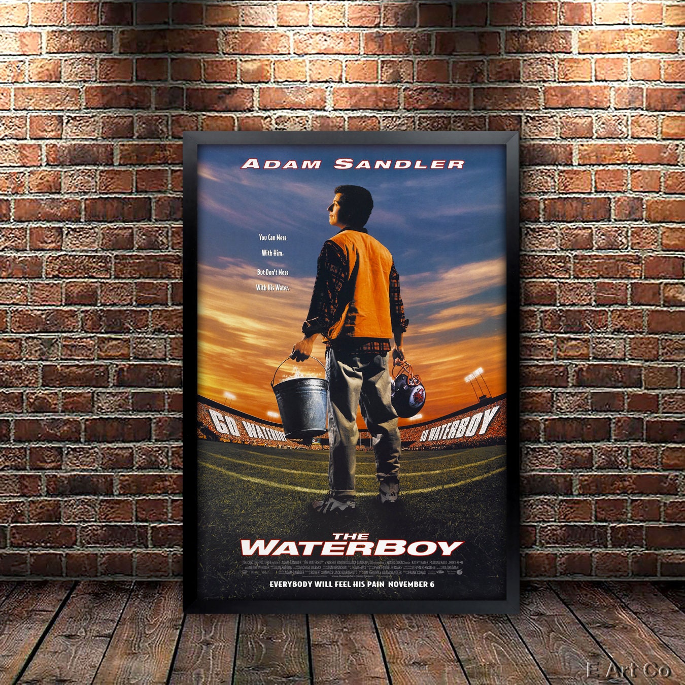 Bobby Boucher UNSIGNED Framed Movie Jersey The Waterboy Adam Sandler