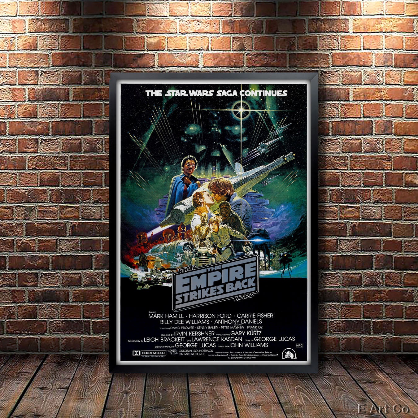 The Empire Strikes Back Poster Framed and Ready to Hang. - Etsy