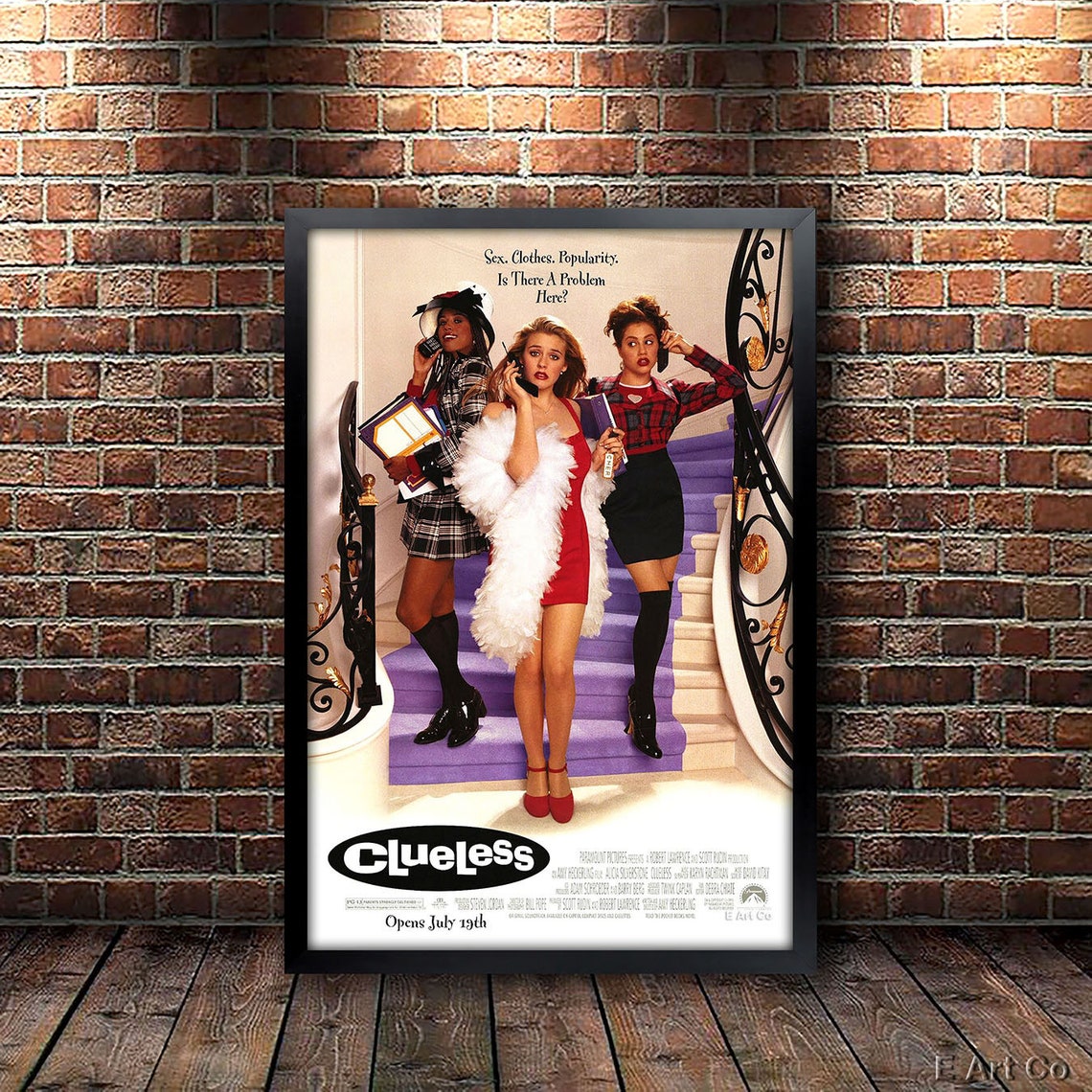 Clueless Full Size Movie Poster Framed and Ready to Hang. Etsy