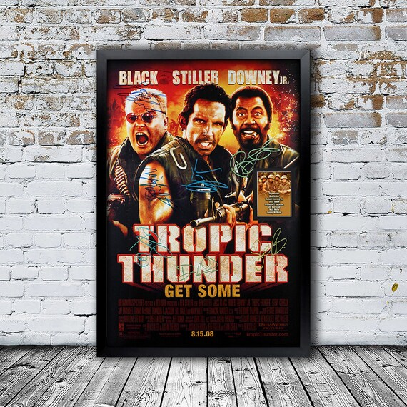 Tropic Thunder Signed Movie Poster Framed and Ready to Hang - Etsy