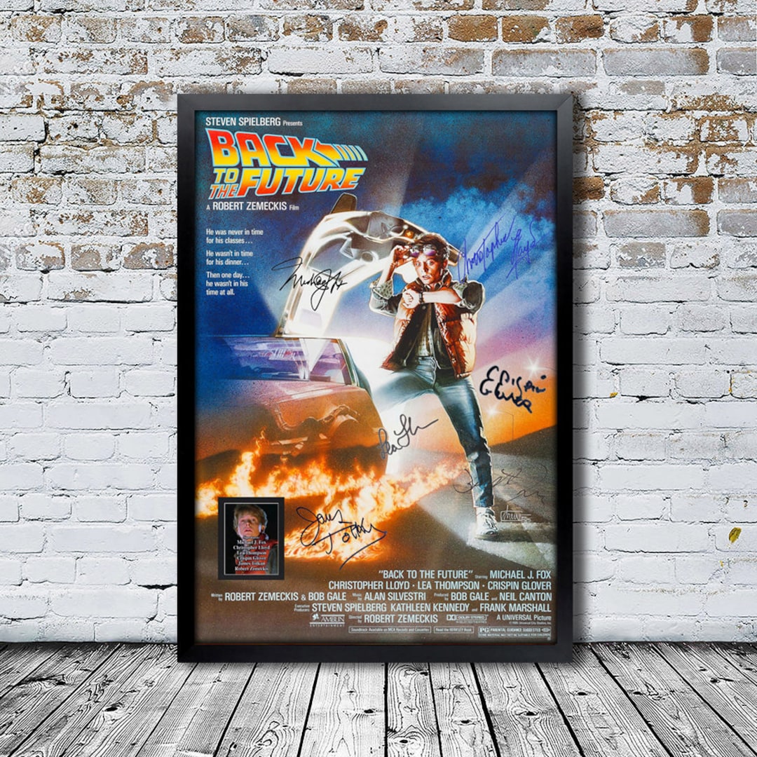 Back to the Future Signed Movie Poster Framed and Ready to Etsy