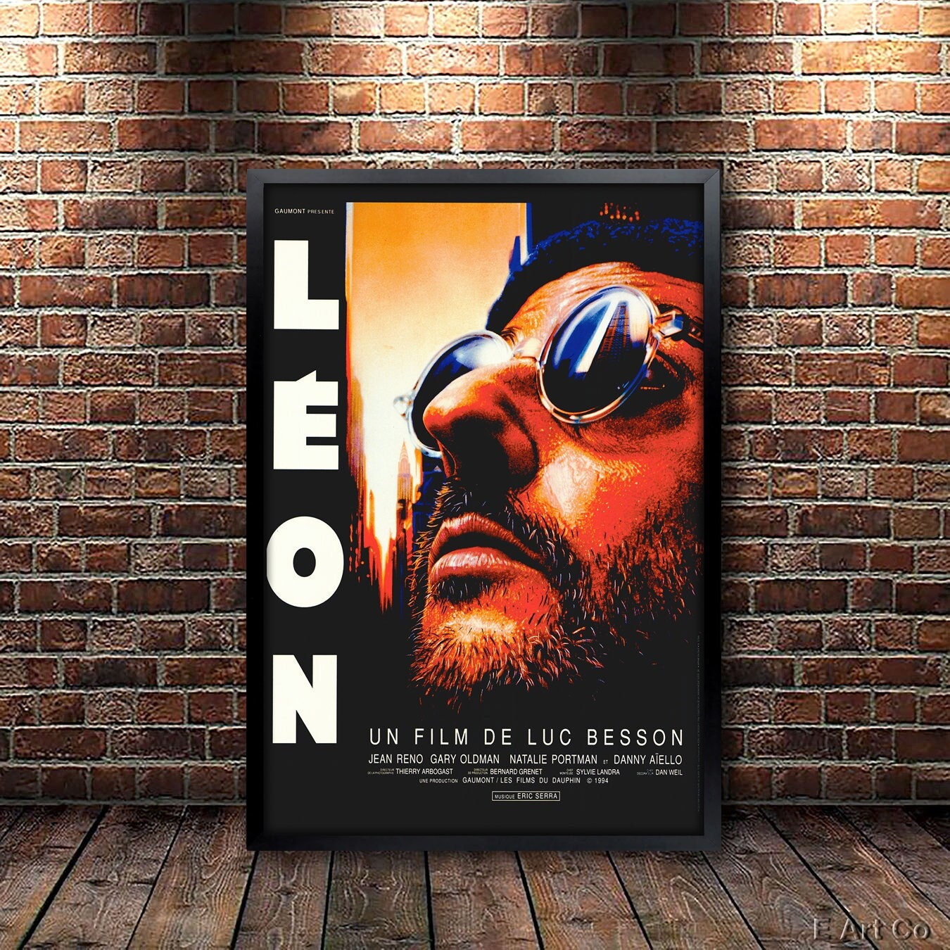 Leon: The Professional Movie Poster Framed and Ready to Hang