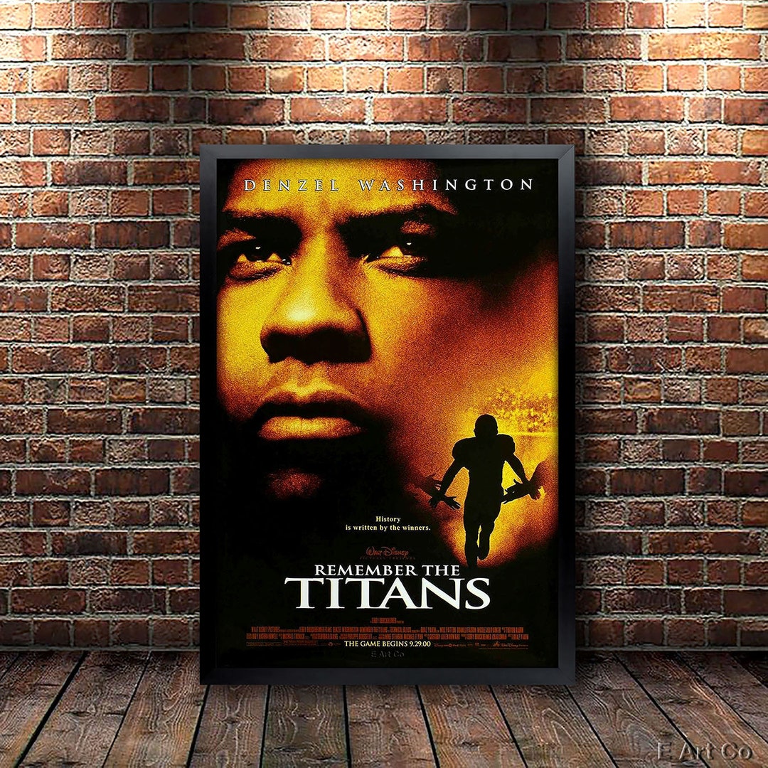 Remember the Titans Movie Poster Framed and Ready to Hang. Etsy