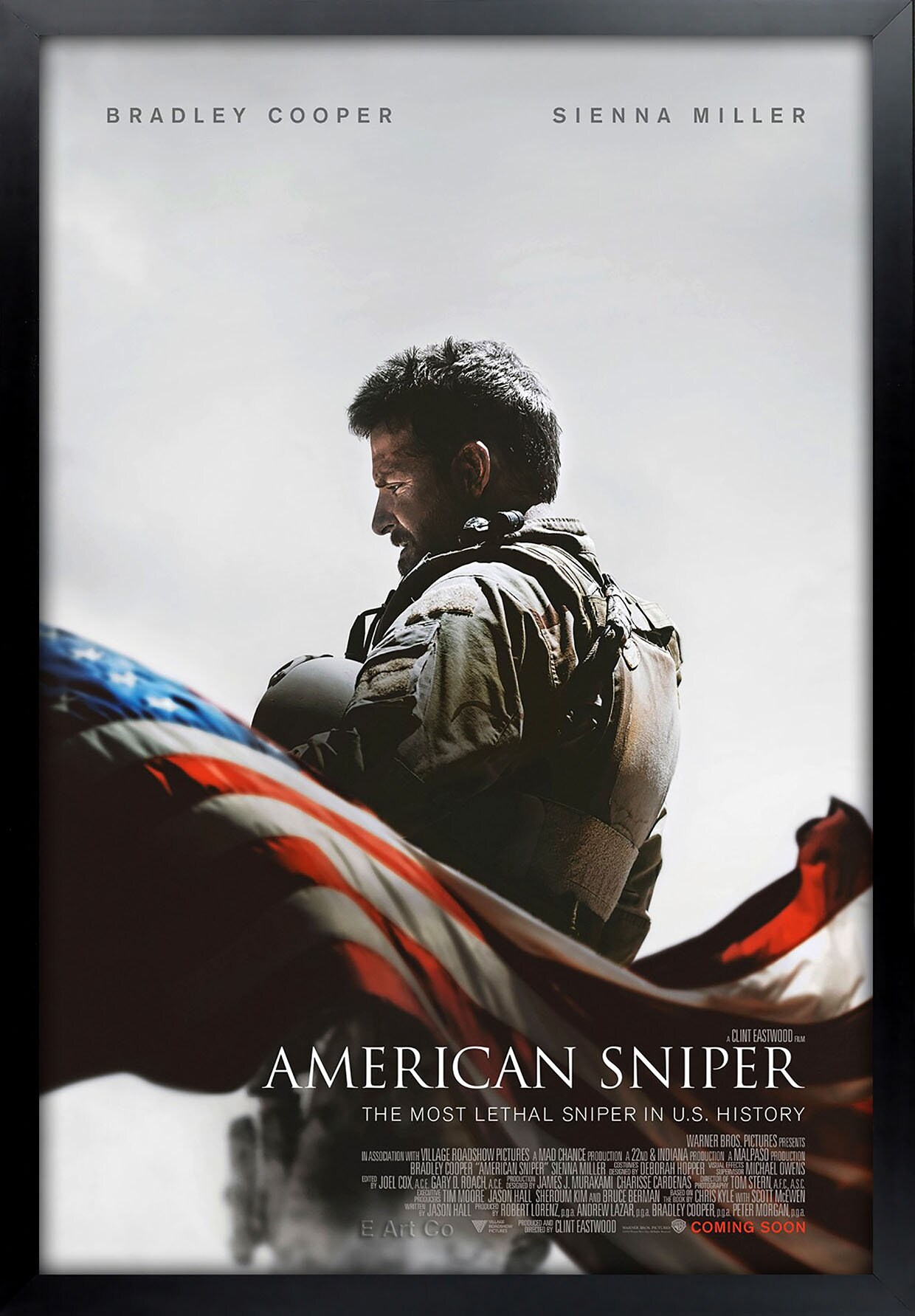 American Sniper Movie Poster Framed and Ready to Hang. - Etsy Sweden