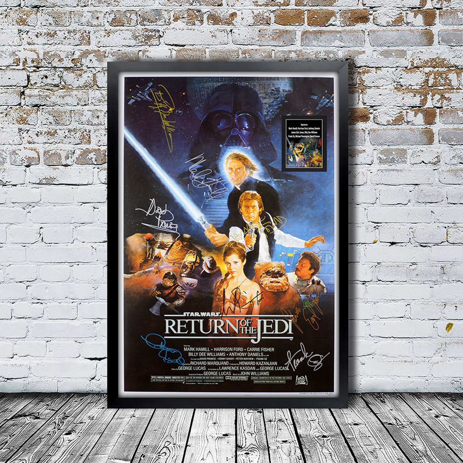 Star Wars Signed Movie Poster Framed and Ready to Hang - Etsy