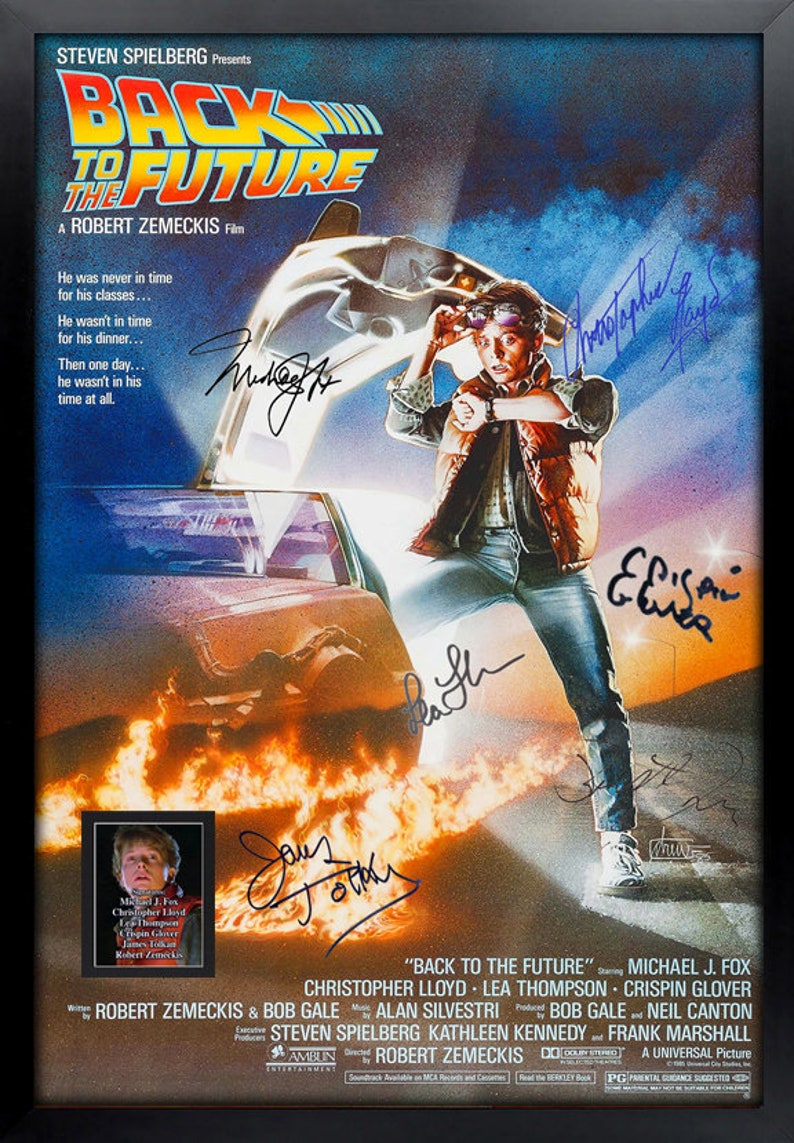 Back to the Future Signed Movie Poster Framed and Ready