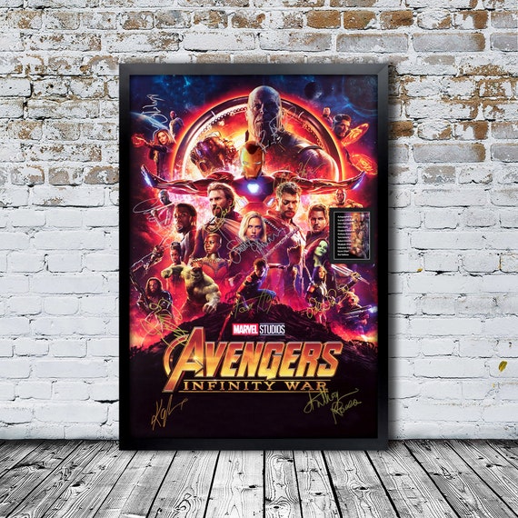 Avengers Signature Poster, Marvel Avengers Wall Art