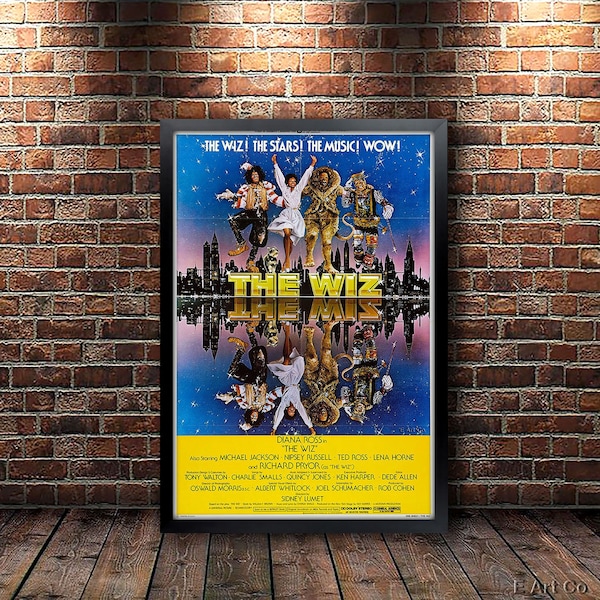 The Wiz, Movie Poster, Framed and Ready to Hang.