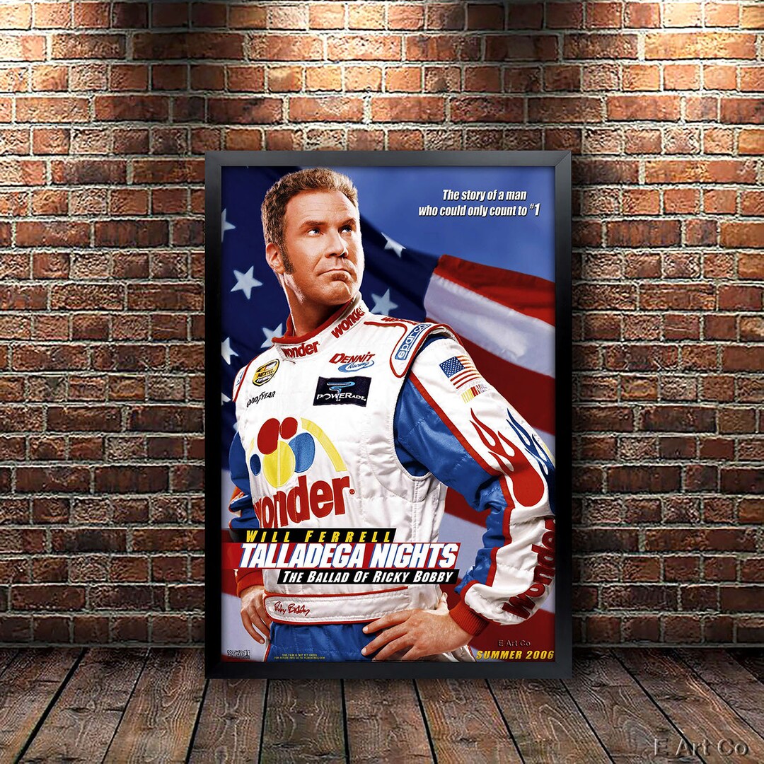 Talladega Nights the Ballad of Ricky Bobby, Movie Poster, Framed and