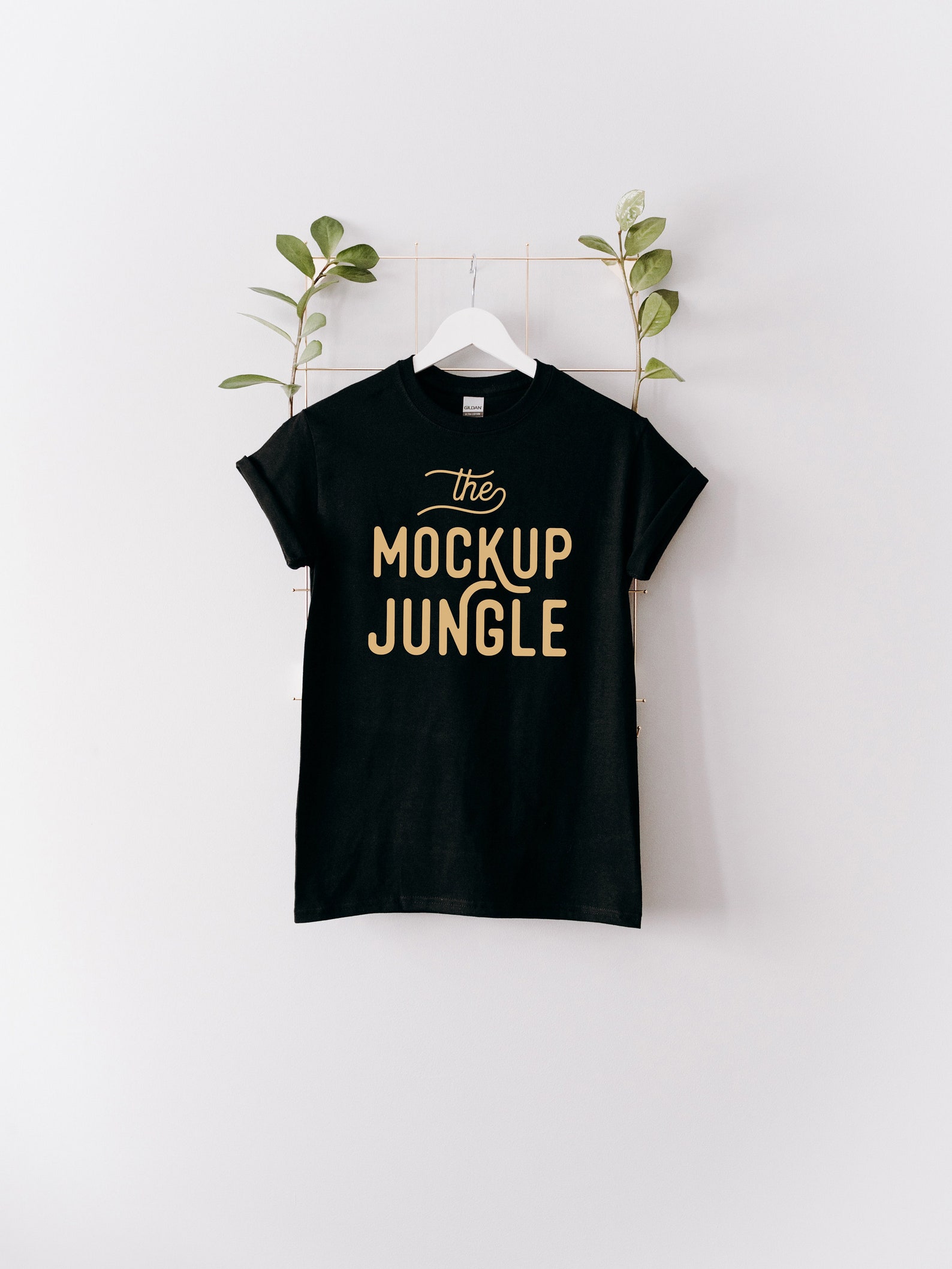 Download Gildan 2000 Mockup Black T-shirt Mockup Black Gildan ...