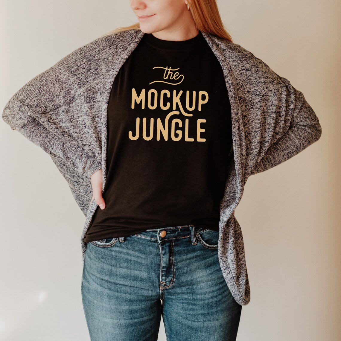 black gildan mockup