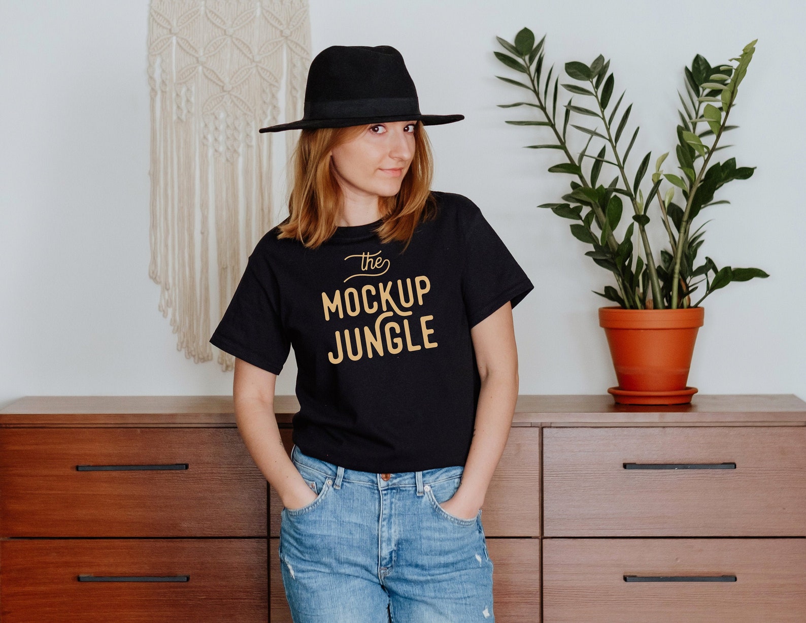 Download Gildan Model Mockup Gildan 2000 Mockup Black T-shirt Mockup | Etsy