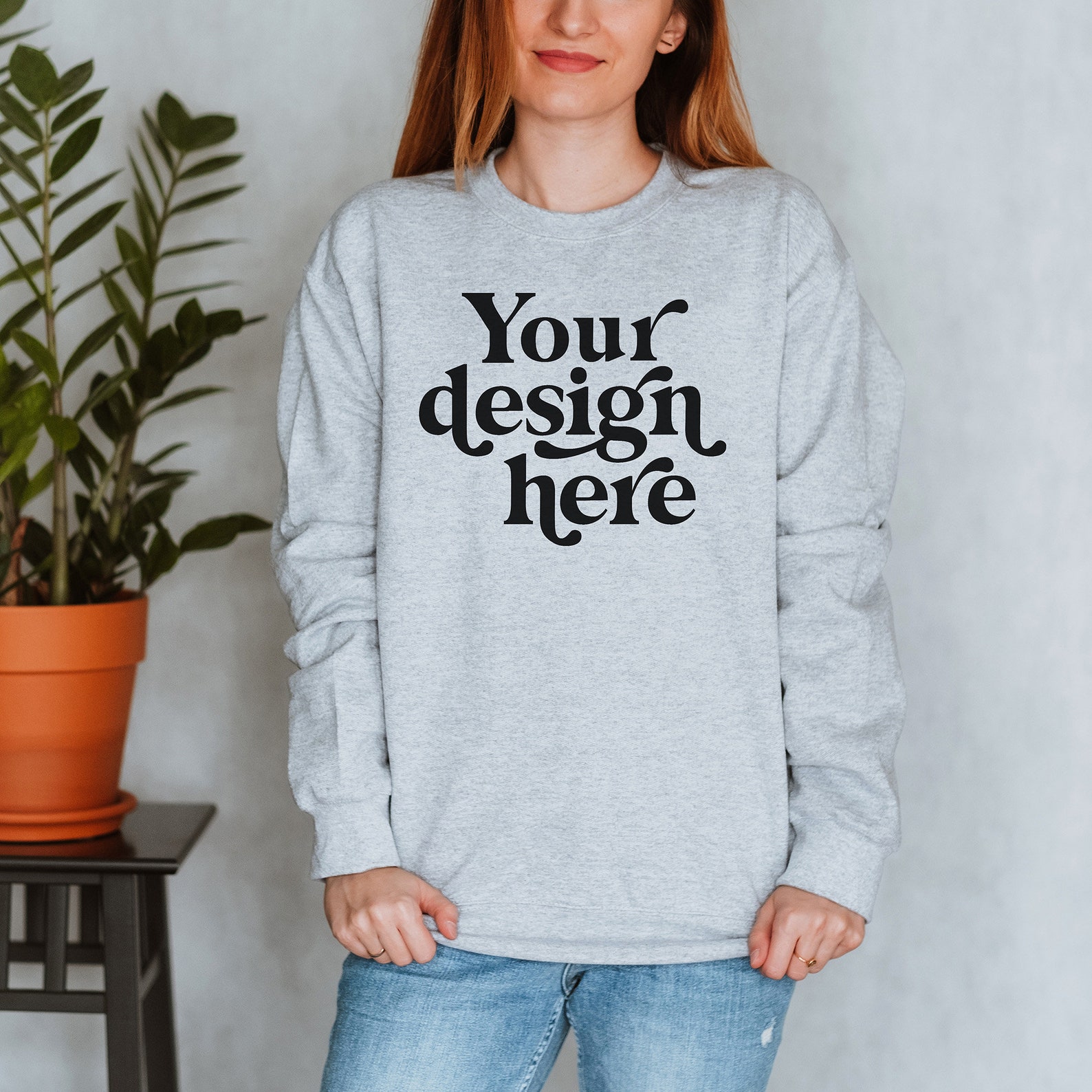 Gildan 18000 Sport Grey Mockup Sweatshirt Sport Grey Mockup | Etsy