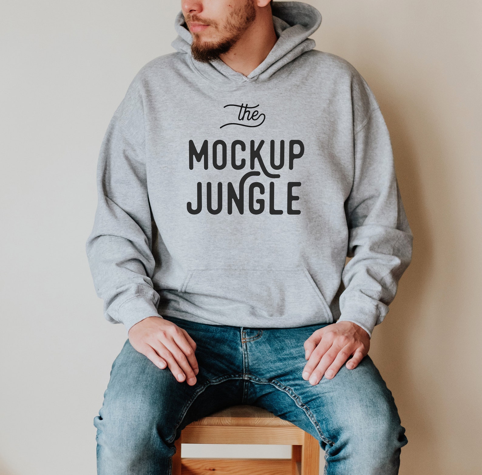 Download Sport Grey Hoodie Mockup Gildan 18500 Sport Grey Mockup | Etsy